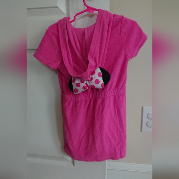 Disney Minnie Mouse Hooded Terry Swimsuit Cover-Up with Ears Zip-Up Robe SIZE 3T - Picture 9 of 9